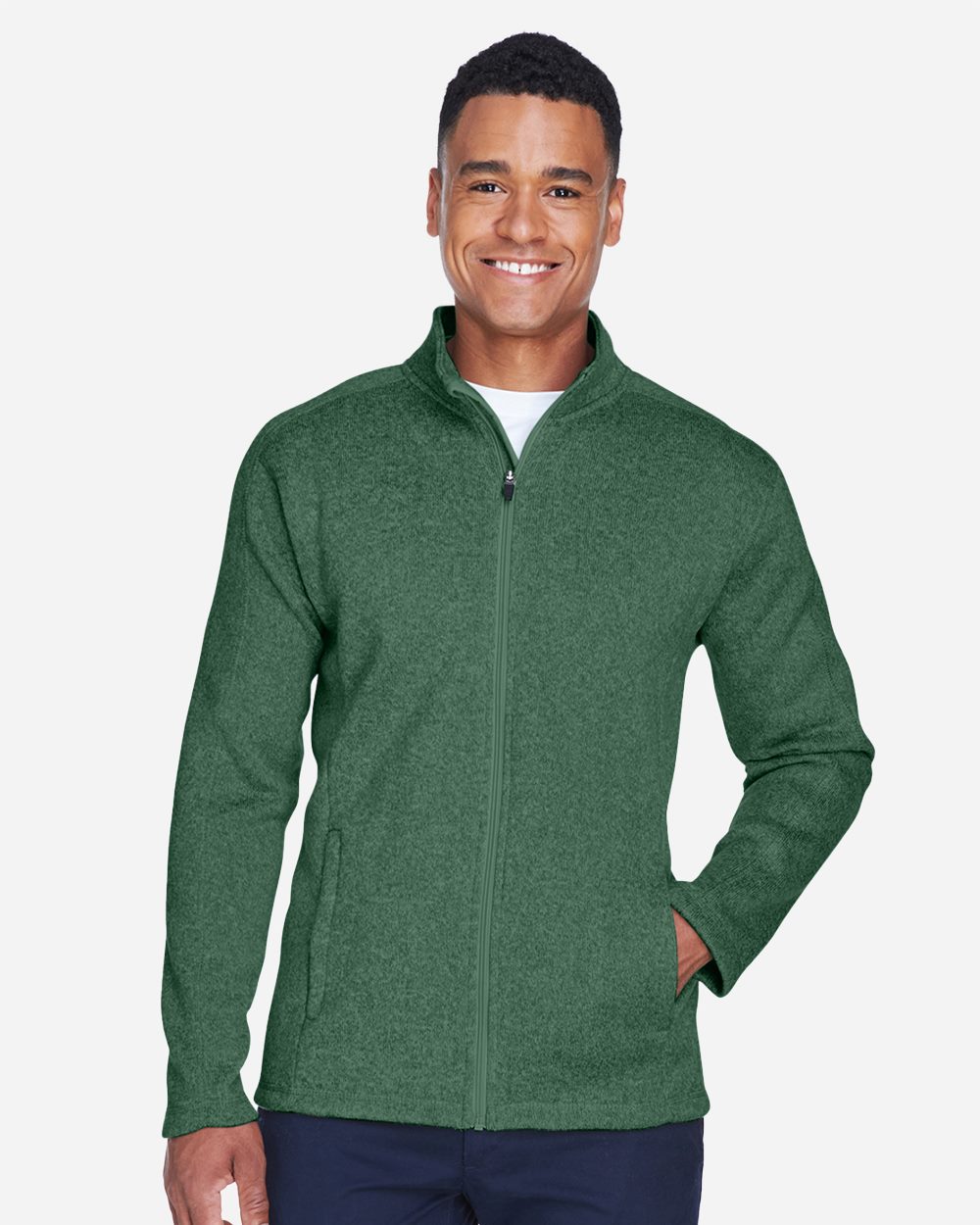 Devon & Jones Men's Bristol Full-Zip Sweater Fleece Jacket - DG793