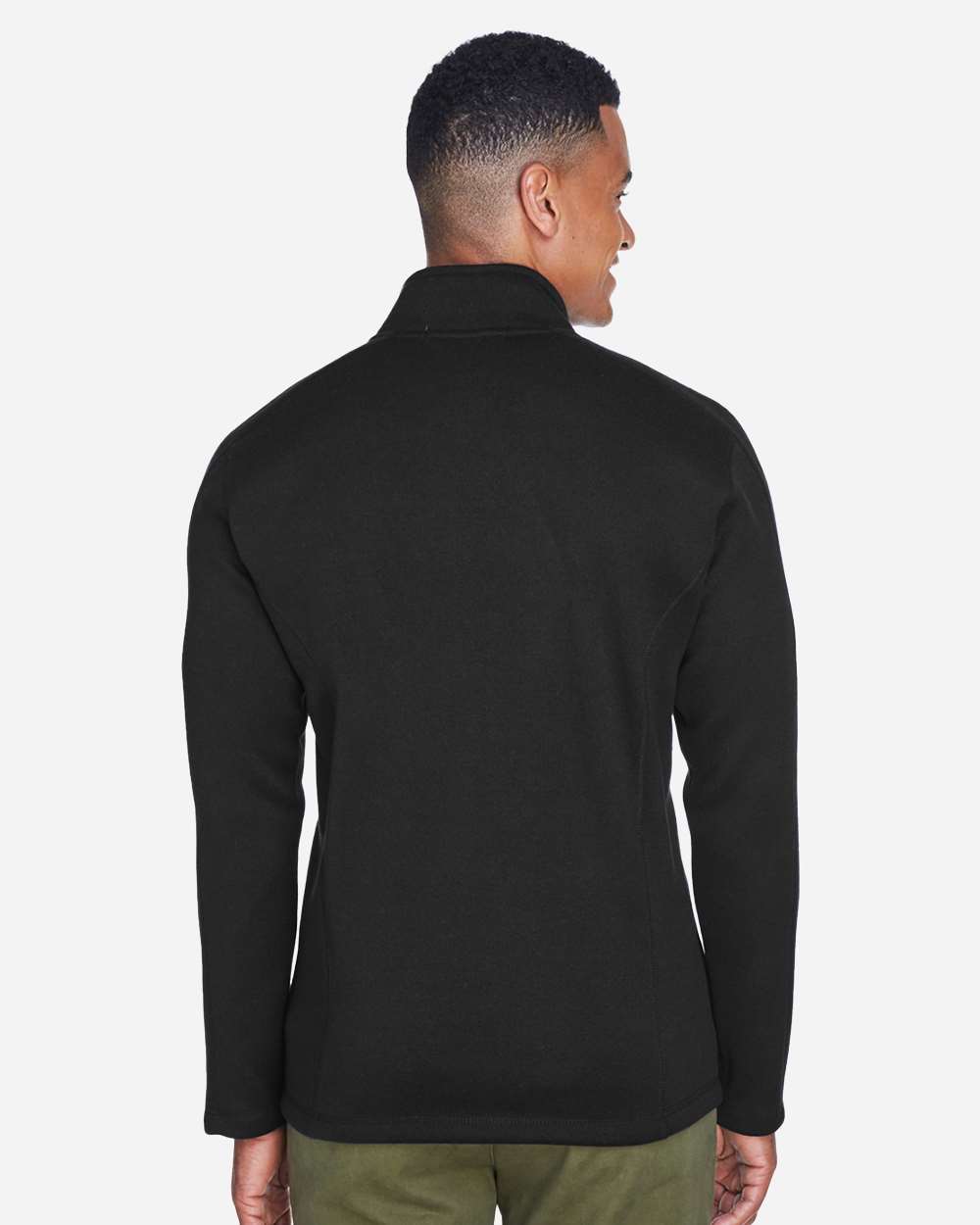 Devon & Jones Men's Bristol Full-Zip Sweater Fleece Jacket - DG793 Black