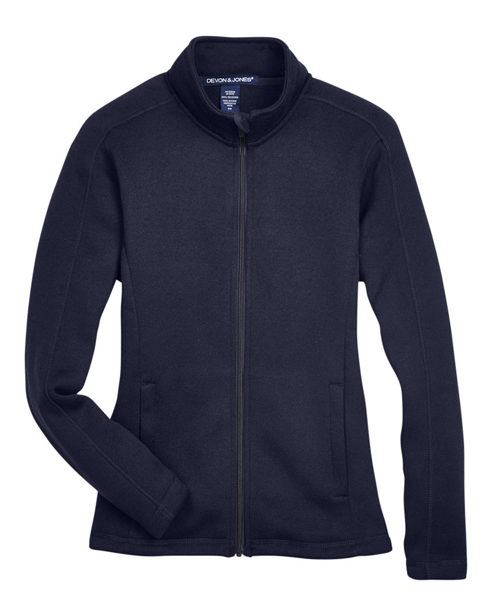 Devon & Jones Women's Bristol Full-Zip Sweater Fleece Jacket - DG793W Navy