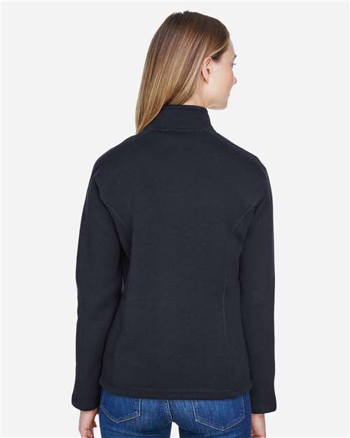 Devon & Jones Women's Bristol Full-Zip Sweater Fleece Jacket - DG793W Black