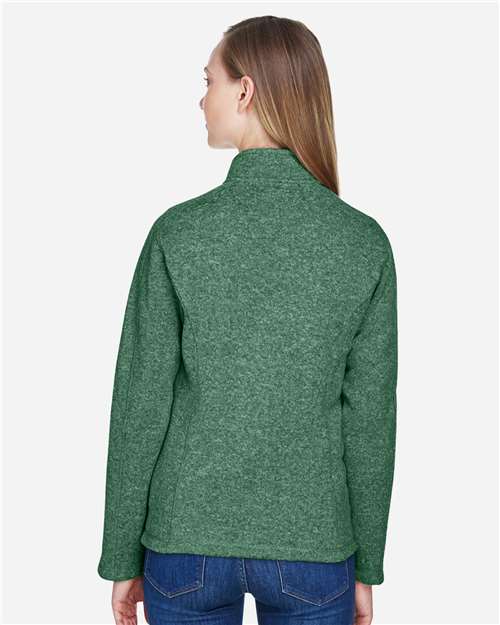 Devon & Jones Women's Bristol Full-Zip Sweater Fleece Jacket - DG793W Forest Heather