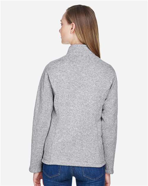 Devon & Jones Women's Bristol Full-Zip Sweater Fleece Jacket - DG793W Grey Heather