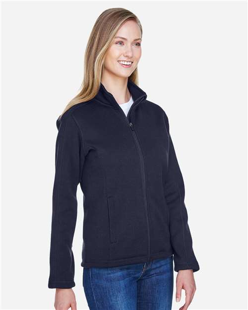 Devon & Jones Women's Bristol Full-Zip Sweater Fleece Jacket - DG793W Navy