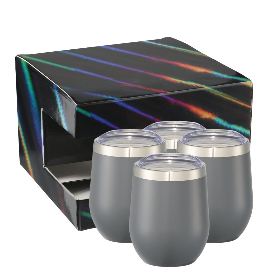 Corzo Cup 12oz 4 in 1 Gift Set - 1626-99 Gray