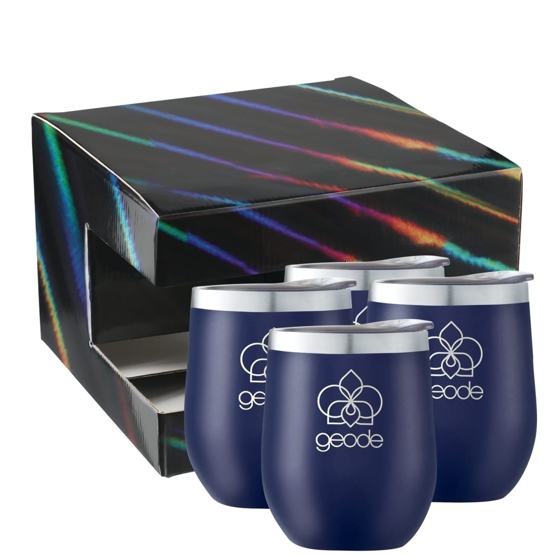 Corzo Cup 12oz 4 in 1 Gift Set - 1626-99 Blue