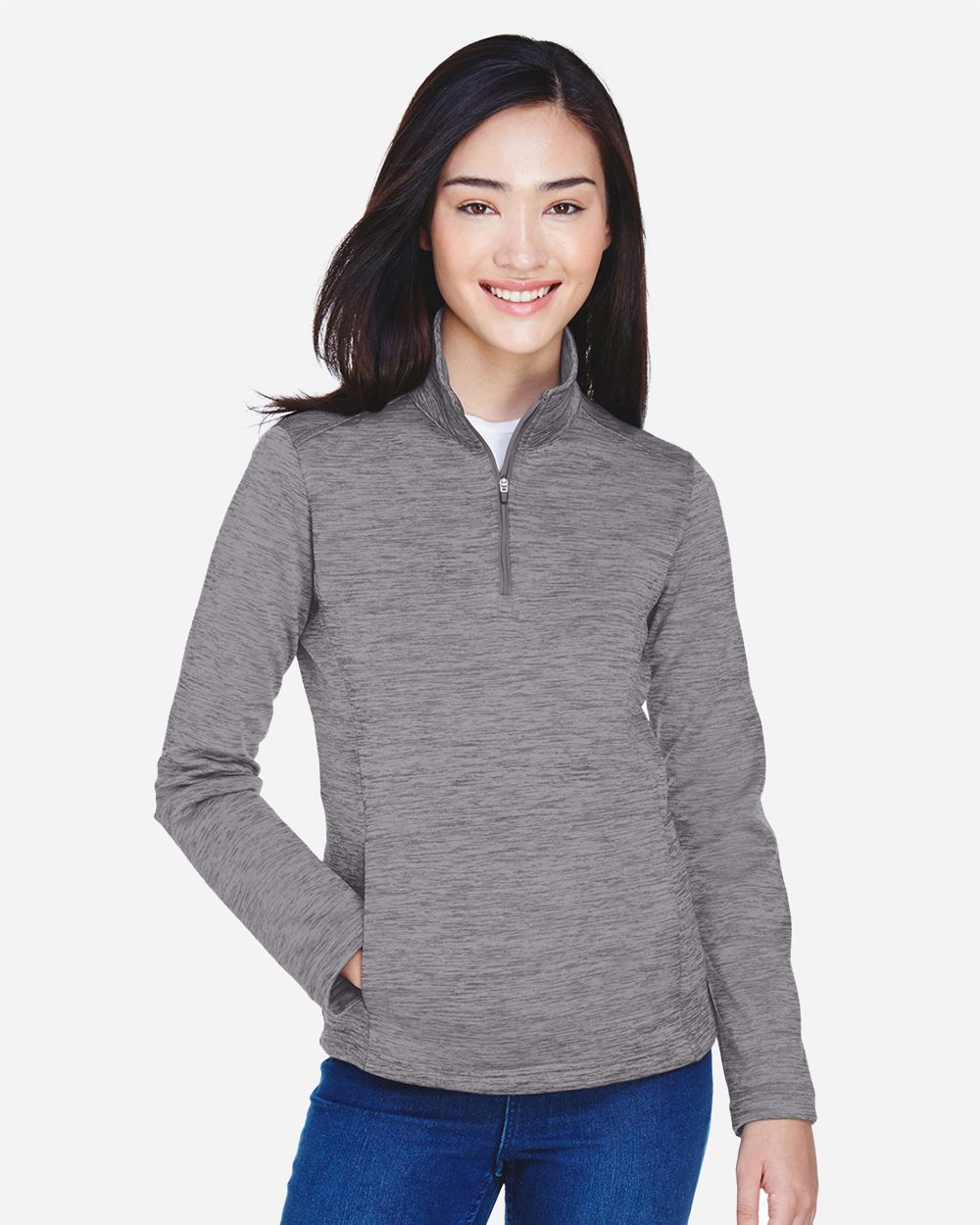 ATCᴹᶜ Women's Newbury Mélange Fleece Quarter-Zip Pullover - DG798W