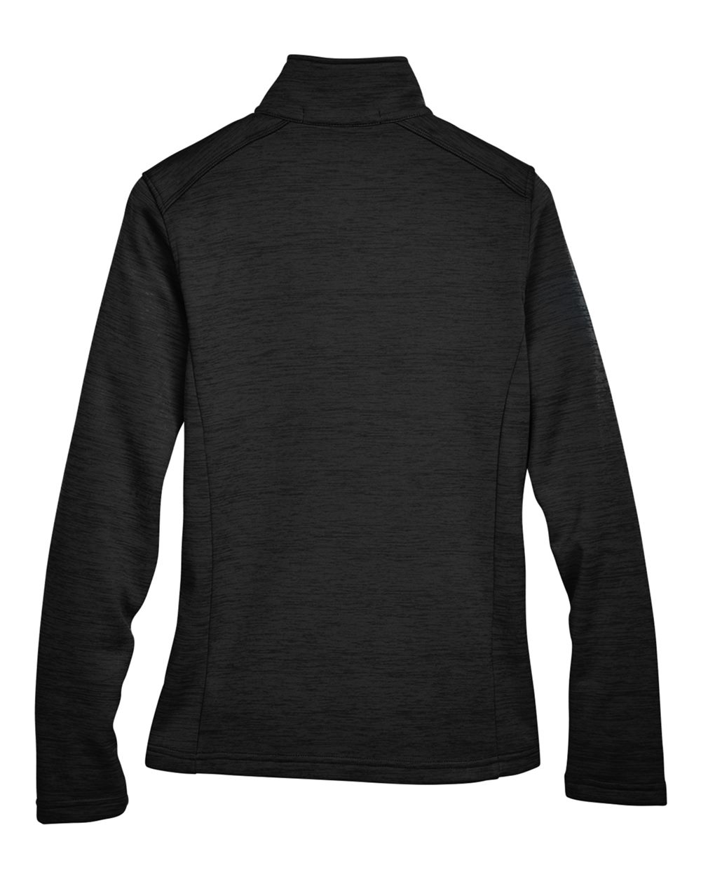Devon & Jones Women's Newbury Mélange Fleece Quarter-Zip Pullover - DG798W Black Heather