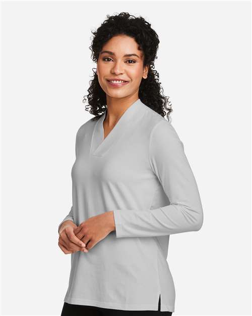 Devon & Jones Women's Raleigh Shawl Collar Knit Top - DP121W Grey