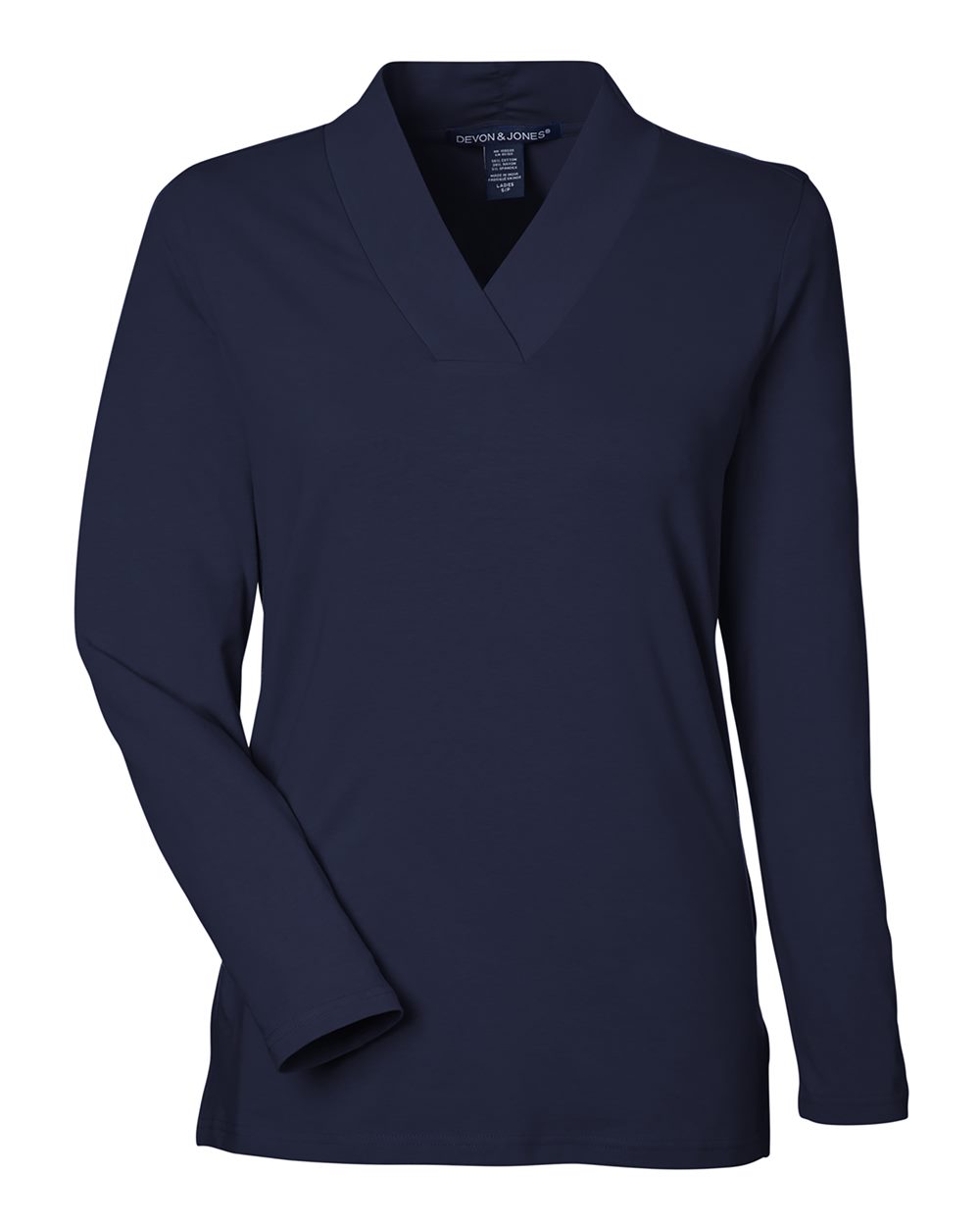 Devon & Jones Women's Raleigh Shawl Collar Knit Top - DP121W Navy