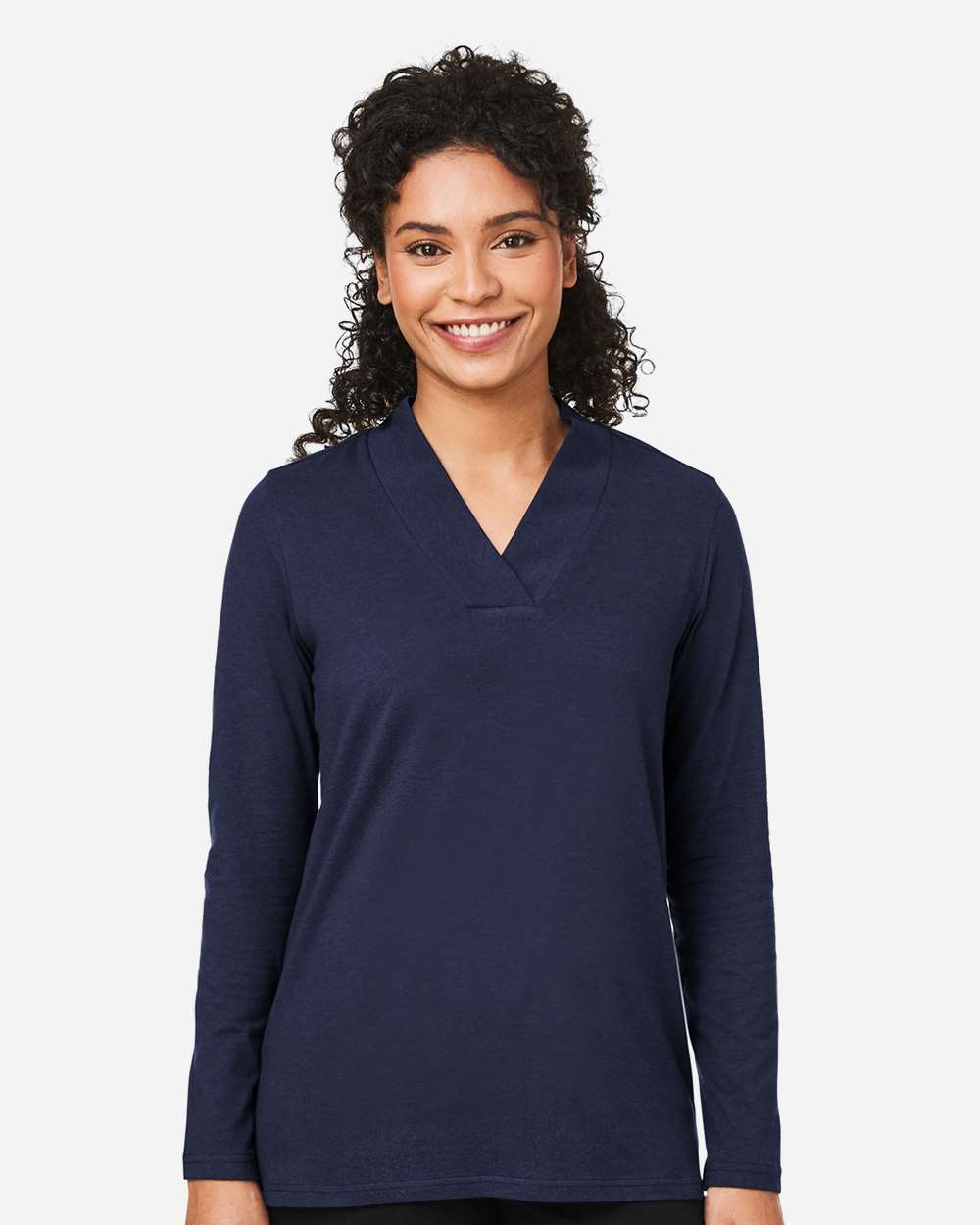 Devon & Jones Women's Raleigh Shawl Collar Knit Top - DP121W Navy
