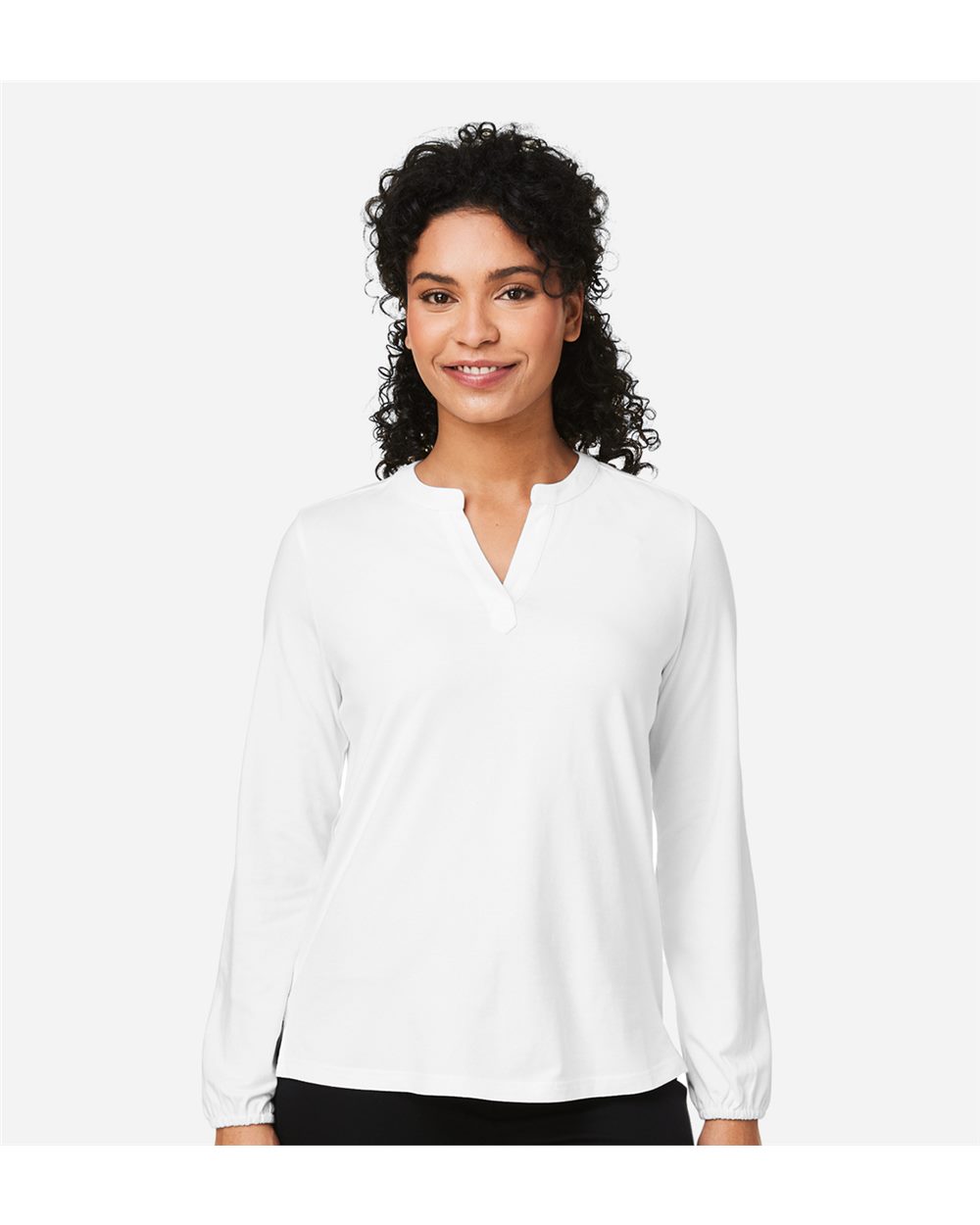 Devon & Jones Women's Raleigh Half-Placket Knit Top - DP122W