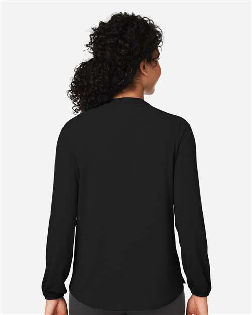 Devon & Jones Women's Raleigh Half-Placket Knit Top - DP122W Black