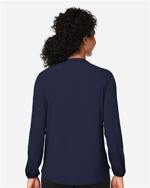 Devon & Jones Women's Raleigh Half-Placket Knit Top - DP122W Navy