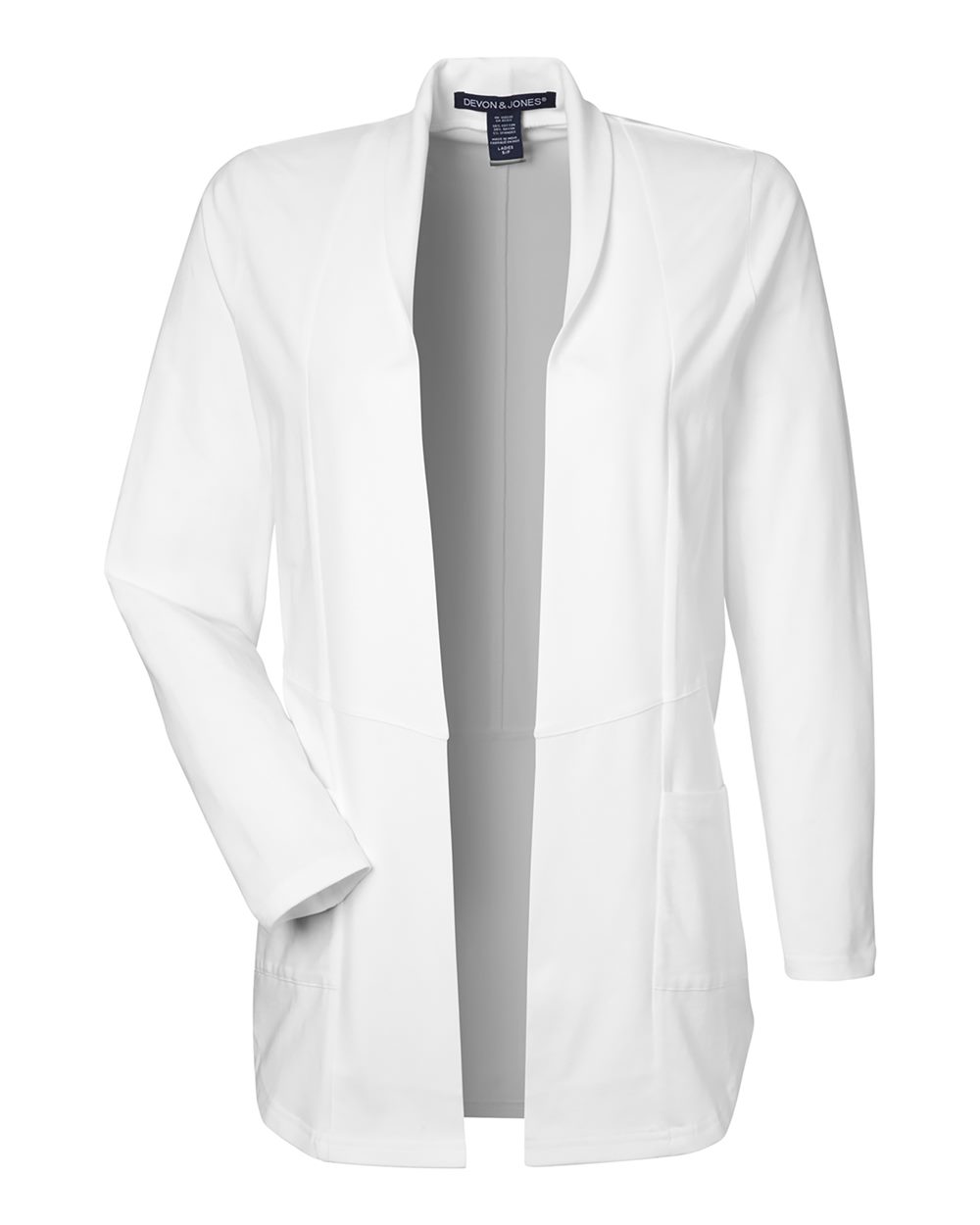 Devon & Jones Women's Raleigh Stretch Cardigan - DP125W White