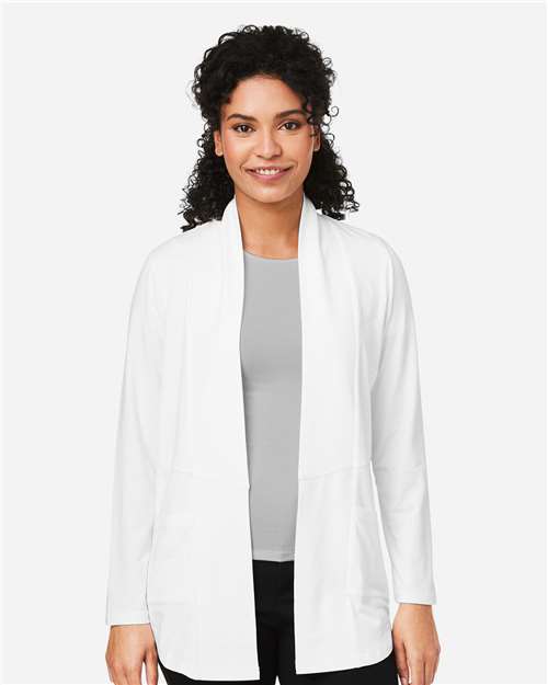 Devon & Jones Women's Raleigh Stretch Cardigan - DP125W White