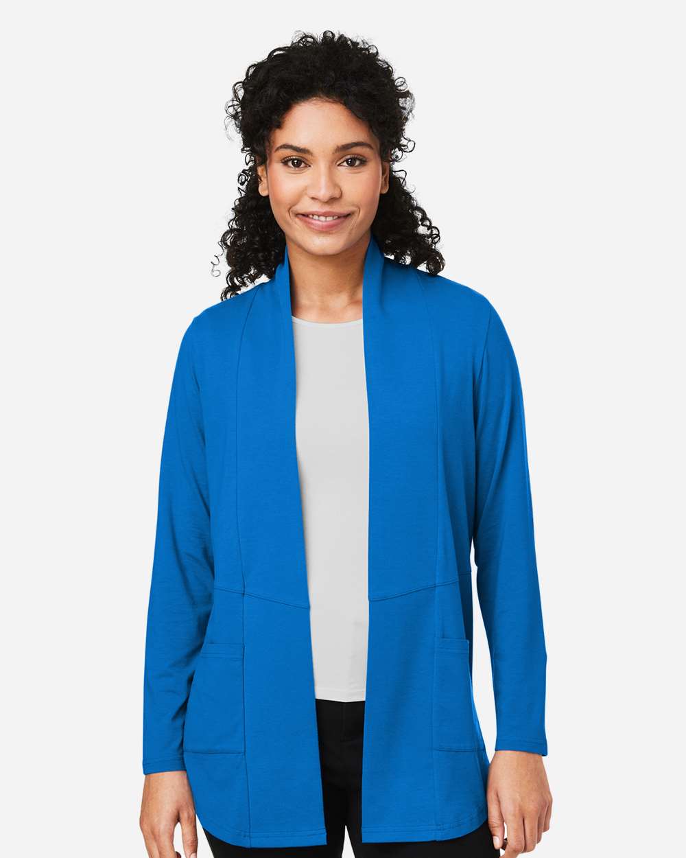 Devon & Jones Women's Raleigh Stretch Cardigan - DP125W French Blue