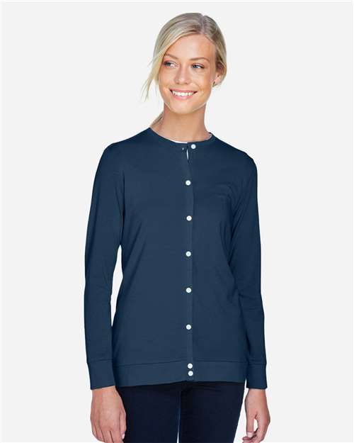 Devon & Jones Women's Perfect Fit™ Ribbon Cardigan - DP181W Navy