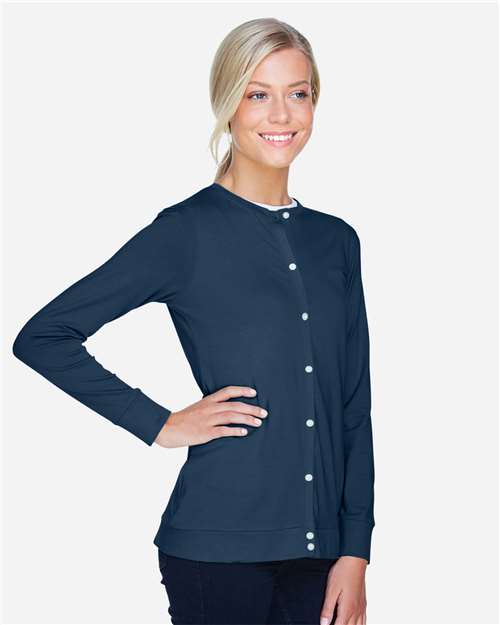 Devon & Jones Women's Perfect Fit™ Ribbon Cardigan - DP181W Navy