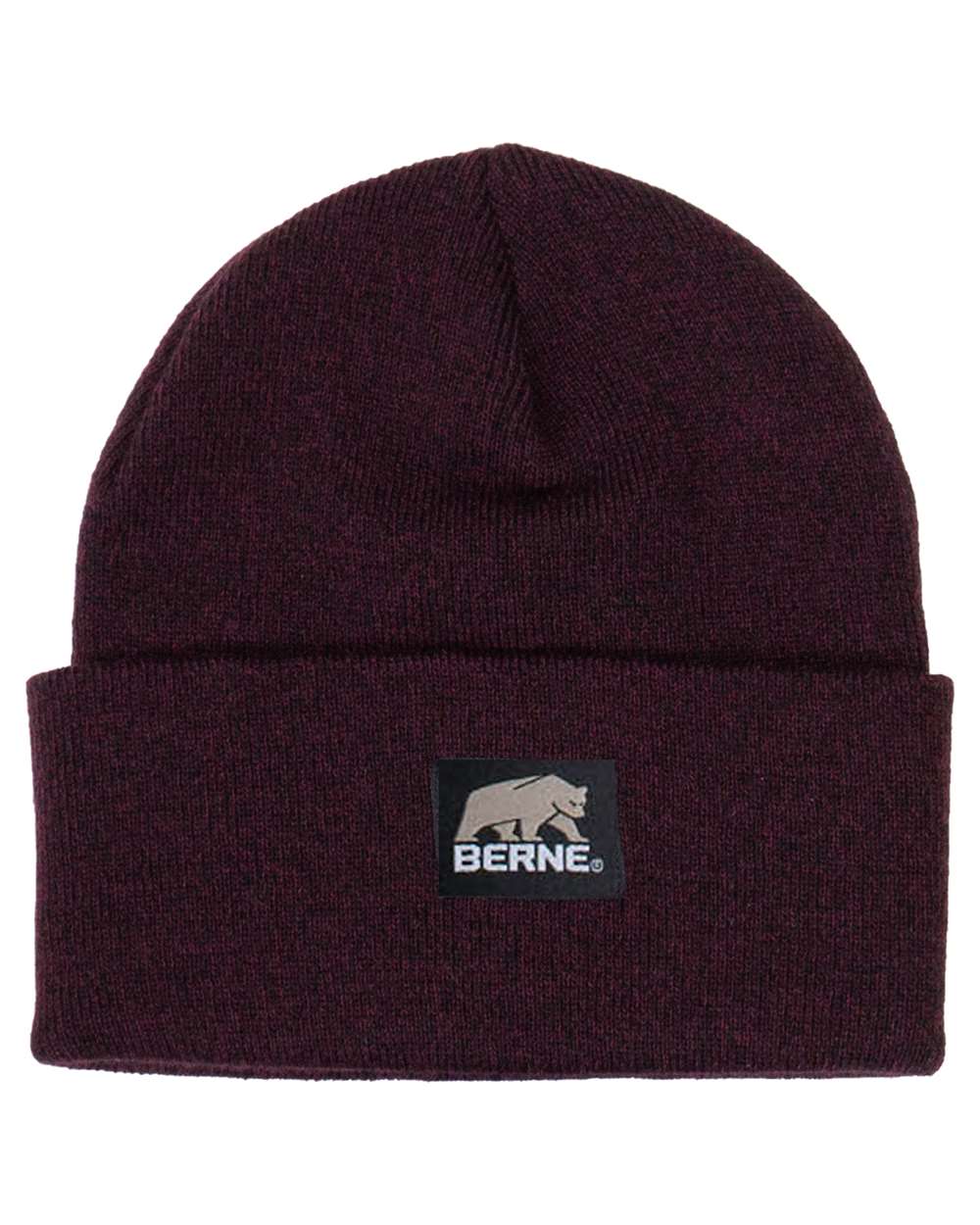 Berne Apparel Heritage Knit Cuff Beanie - H150 Maroon- Black