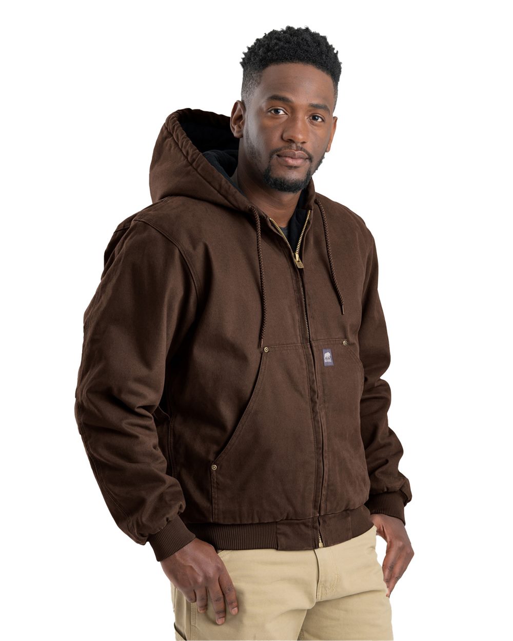 Berne Apparel Men's Heartland Washed Cotton Duck Hooded Jacket - HJ375
