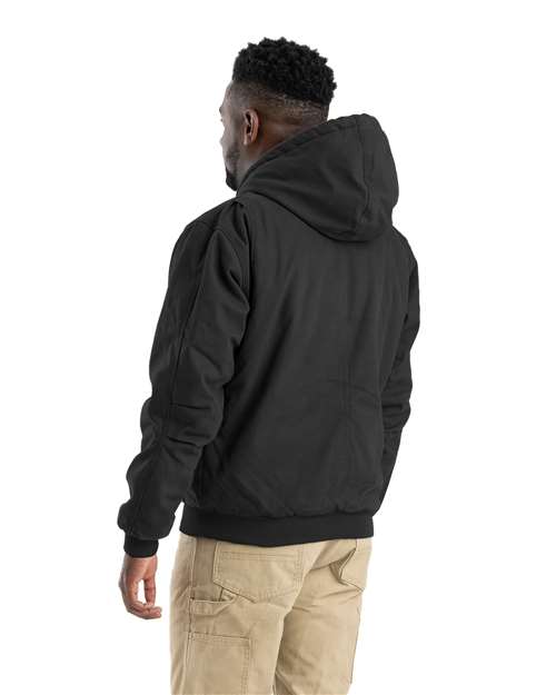 Berne Apparel Men's Heartland Washed Cotton Duck Hooded Jacket - HJ375 Black