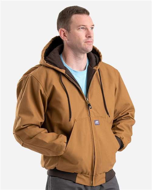 Berne Apparel Men's Berne Heritage Hooded Jacket - HJ51 Brown Duck
