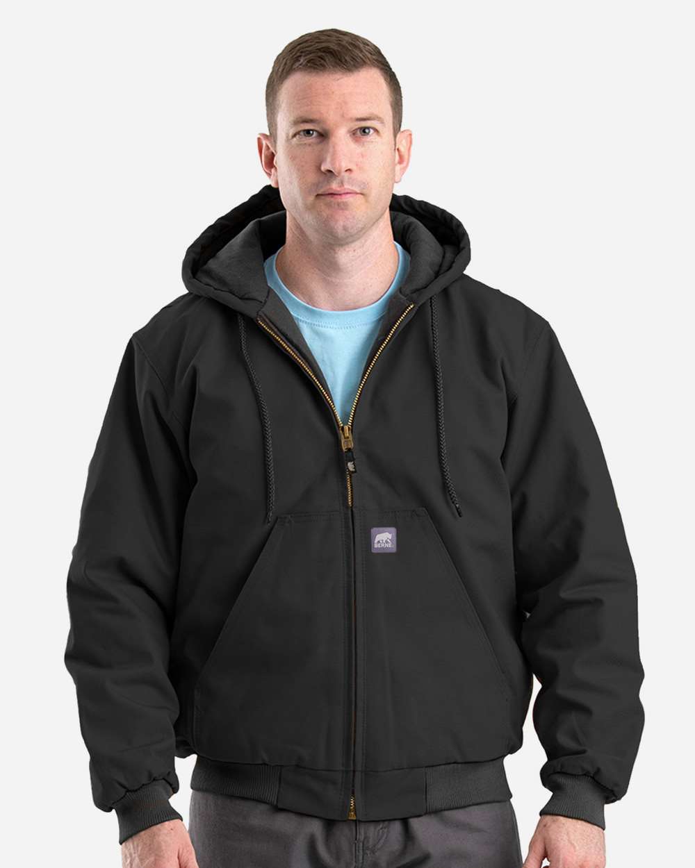 Berne Apparel Men's Berne Heritage Hooded Jacket - HJ51 Black