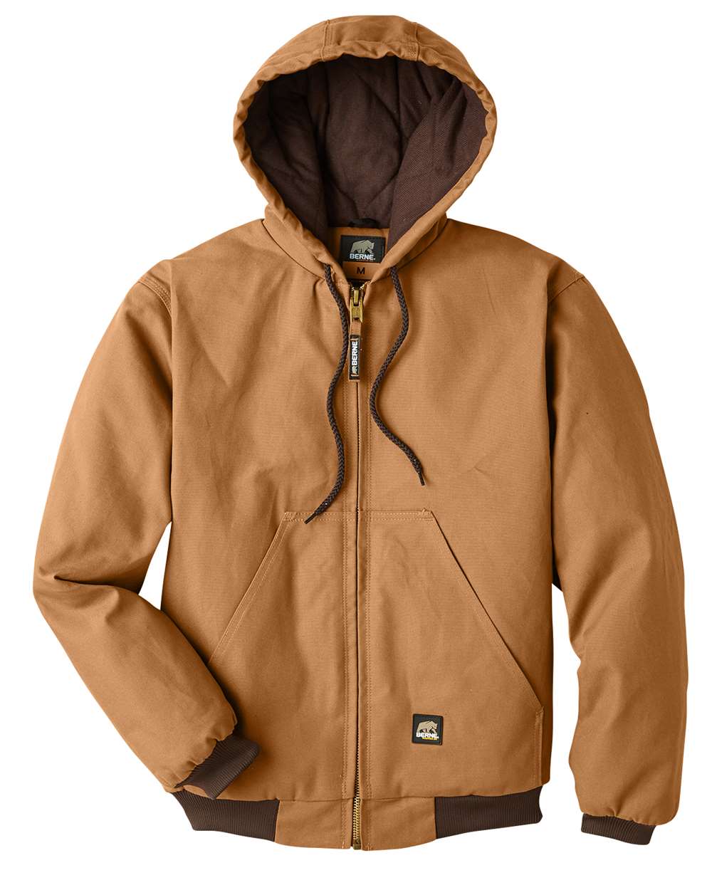Berne Apparel Men's Berne Heritage Hooded Jacket - HJ51 Brown Duck