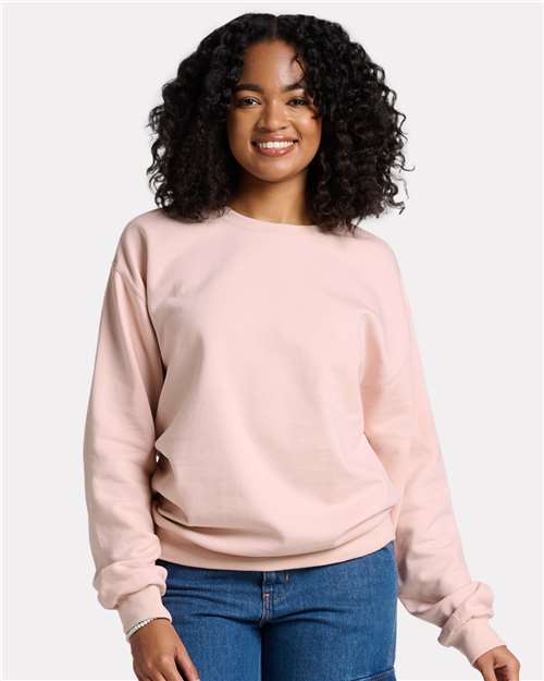 JERZEES Unisex Ultimate CVC Crewneck Sweatshirt - IC48MR - IC48MRJ Blush Pink