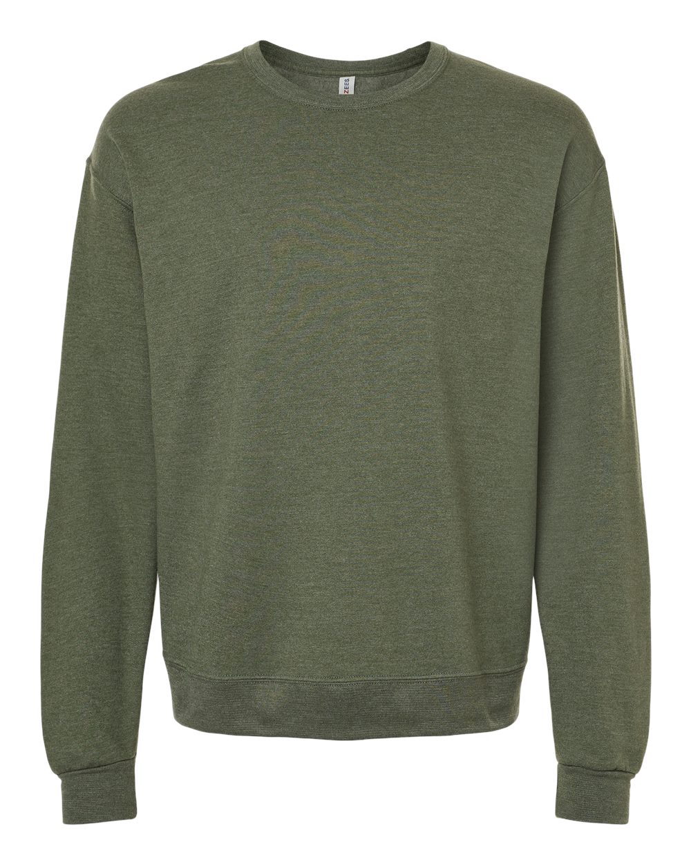 JERZEES Unisex Ultimate CVC Crewneck Sweatshirt - IC48MR - IC48MRJ Military Green Heather