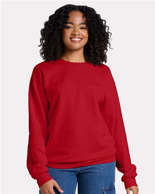 JERZEES Unisex Ultimate CVC Crewneck Sweatshirt - IC48MR - IC48MRJ True Red