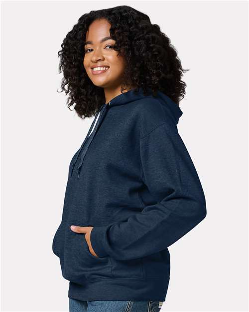 JERZEES Unisex Ultimate CVC Hooded Sweatshirt - IC49MR - IC49MRJ Indigo Heather