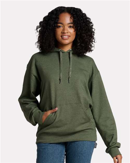 JERZEES Unisex Ultimate CVC Hooded Sweatshirt - IC49MR - IC49MRJ Military Green Heather