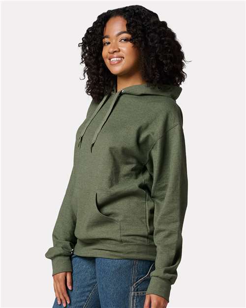 JERZEES Unisex Ultimate CVC Hooded Sweatshirt - IC49MR - IC49MRJ Military Green Heather