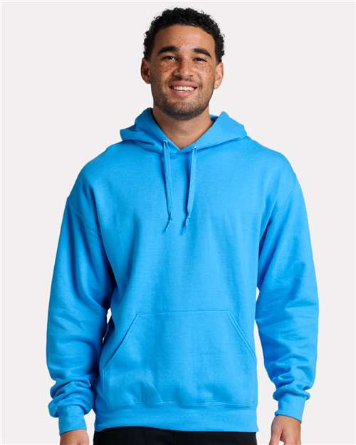 JERZEES Unisex Ultimate CVC Hooded Sweatshirt - IC49MR - IC49MRJ Soul Blue Heather