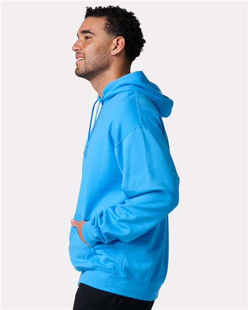 JERZEES Unisex Ultimate CVC Hooded Sweatshirt - IC49MR - IC49MRJ Soul Blue Heather