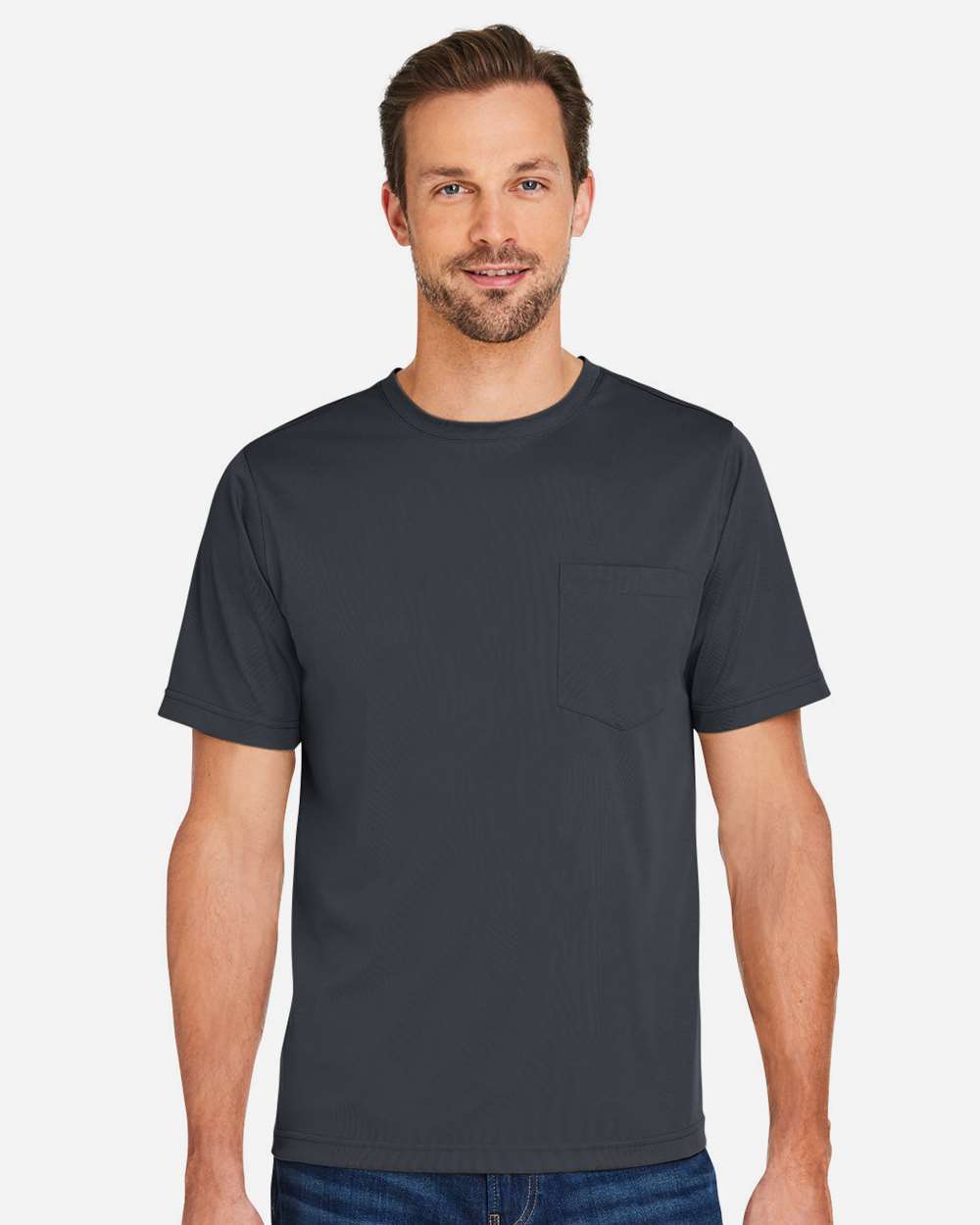 Harriton Unisex Charge Snag and Soil Protect T-Shirt - M118 Dark Charcoal