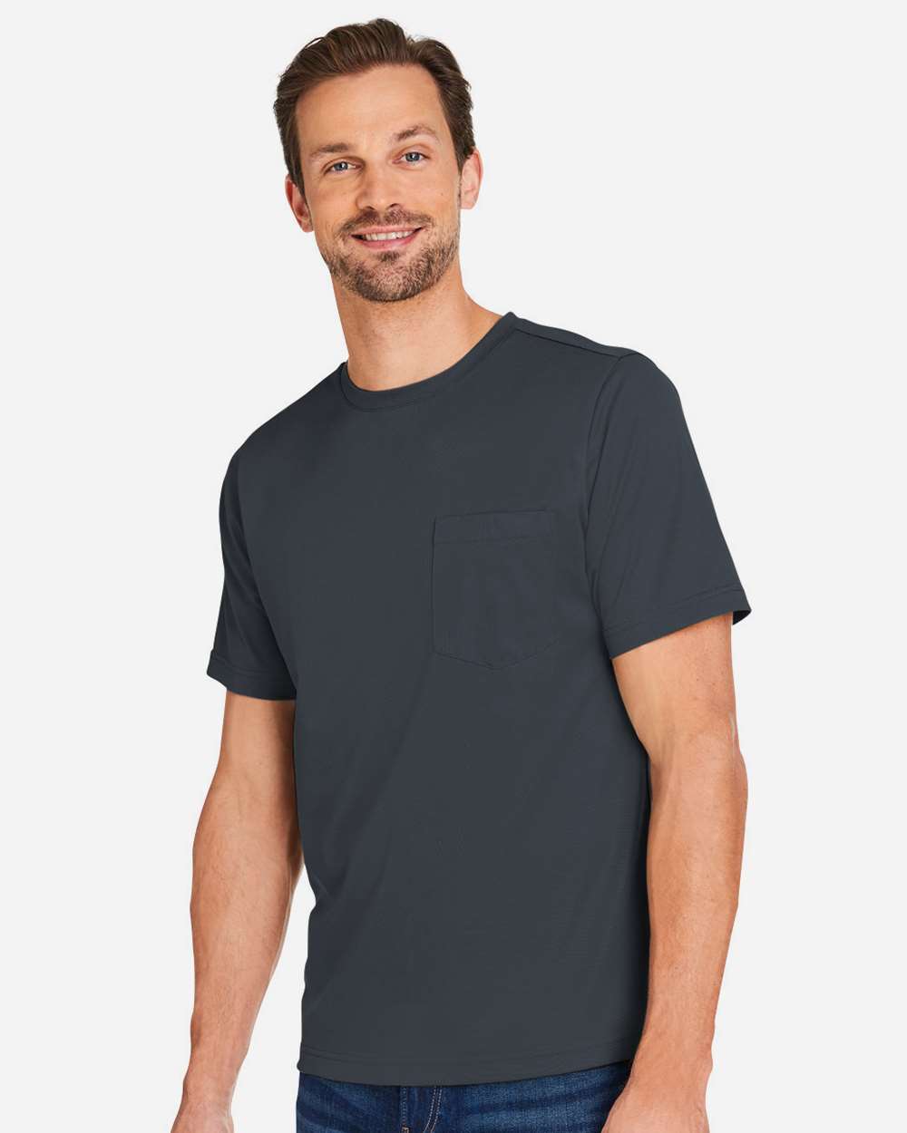 Harriton Unisex Charge Snag and Soil Protect T-Shirt - M118 Dark Charcoal