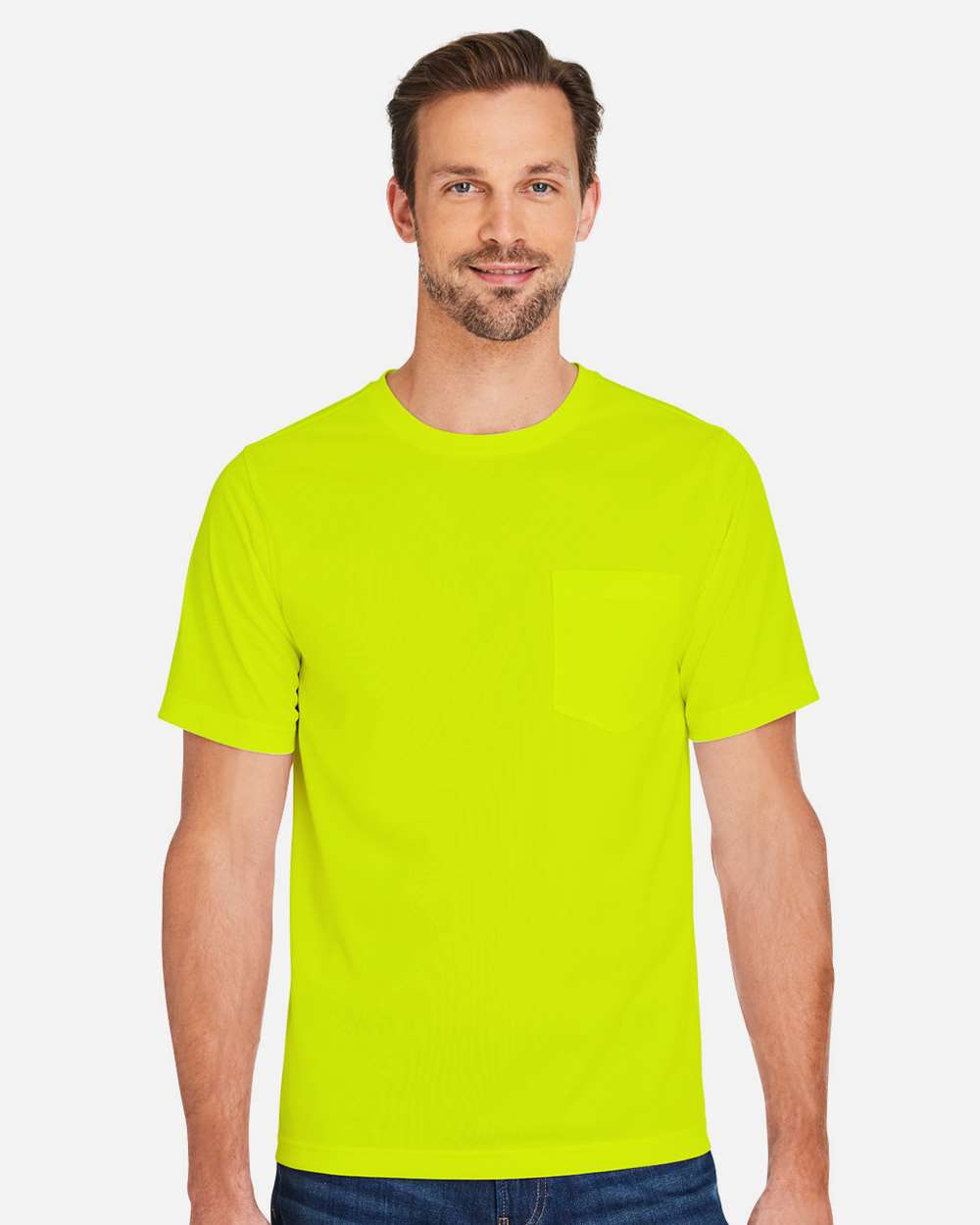 Harriton Unisex Charge Snag and Soil Protect T-Shirt - M118 Safety Yellow