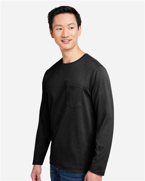 Harriton Unisex Charge Snag and Soil Protect Long Sleeve T-Shirt - M118L Black