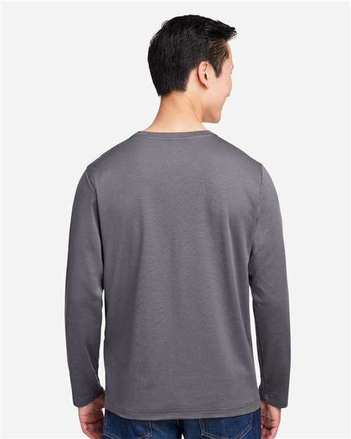 Harriton Unisex Charge Snag and Soil Protect Long Sleeve T-Shirt - M118L Dark Charcoal