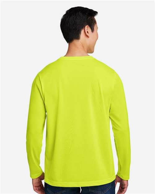 Harriton Unisex Charge Snag and Soil Protect Long Sleeve T-Shirt - M118L Safety Yellow