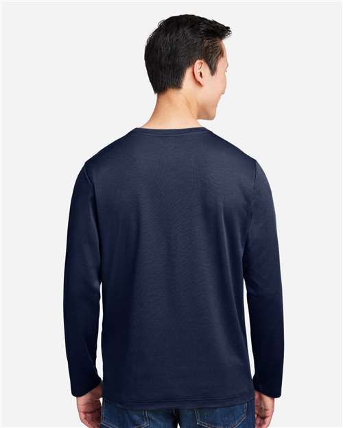 Harriton Unisex Charge Snag and Soil Protect Long Sleeve T-Shirt - M118L Dark Navy