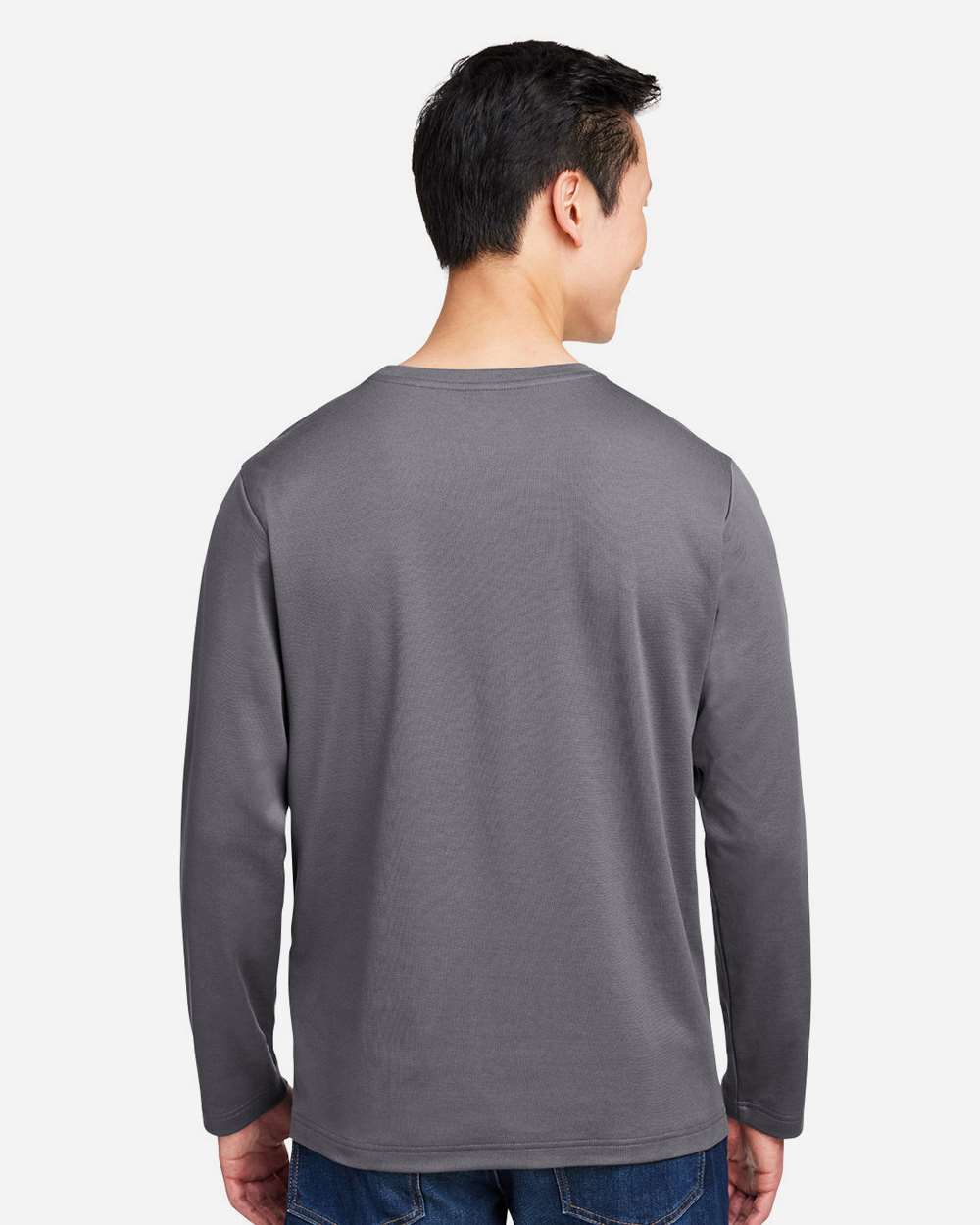 Harriton Unisex Charge Snag and Soil Protect Long Sleeve T-Shirt - M118L Dark Charcoal