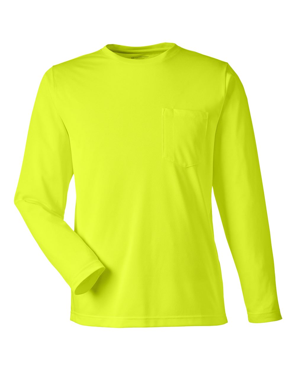 Harriton Unisex Charge Snag and Soil Protect Long Sleeve T-Shirt - M118L Safety Yellow