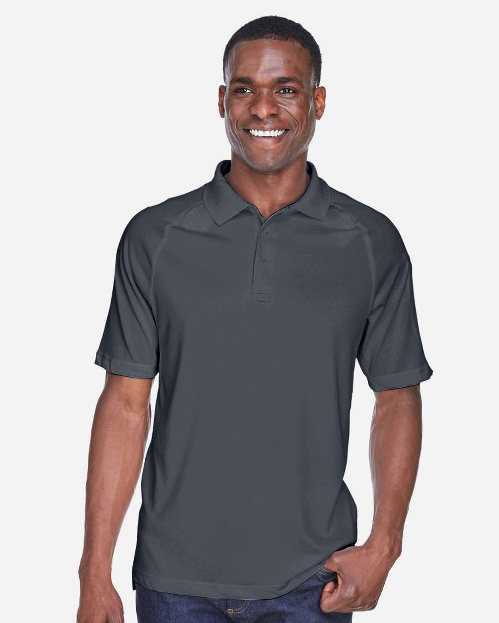 Harriton Men's Advantage Tactical Performance Polo - M211 Dark Charcoal