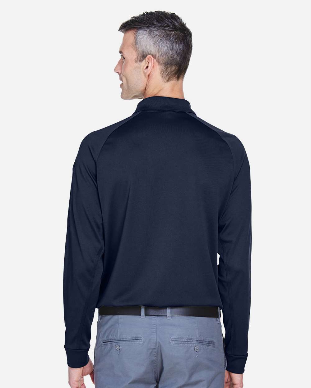 Harriton Men's Advantage Long Sleeve Tactical Polo - M211L Dark Navy