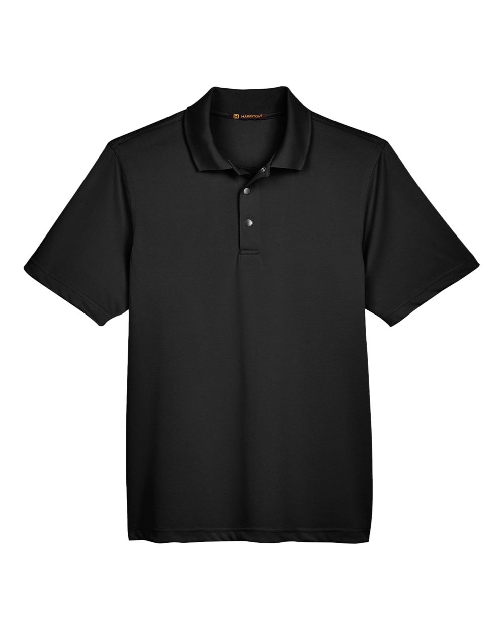 Harriton Men's Advantage Snag Protection Plus IL Snap Placket Polo - M345 Black
