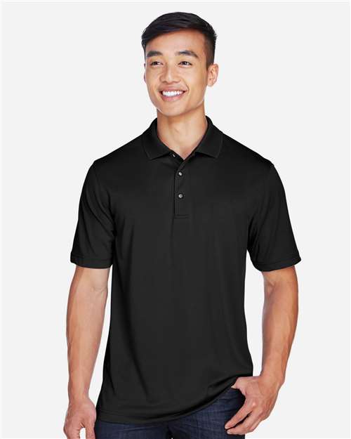 Harriton Men's Advantage Snag Protection Plus IL Snap Placket Polo - M345 Black