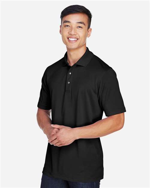 Harriton Men's Advantage Snag Protection Plus IL Snap Placket Polo - M345 Black